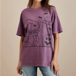 American Eagle Purple Snoopy T Shirt